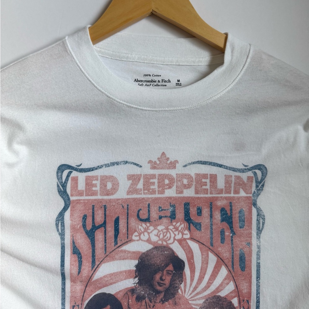 Abercrombie & Fitch White Led Zeppelin Tee